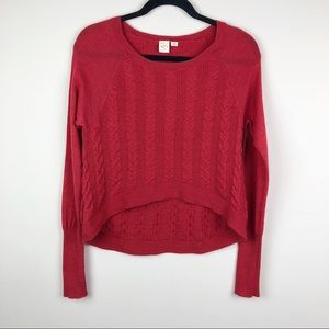 Anthropologie Yellow Bird Cropped Wool Sweater